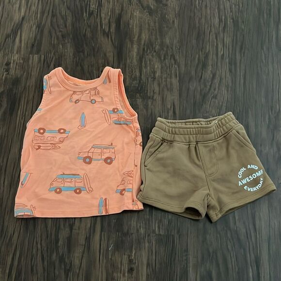 Baby Boys tank top and short outfit - size 12M - Picture 1 of 3